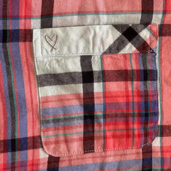 TOP ONLY! NWT Victoria’s Secret flannel pj top Size medium - Picture 7 of 7